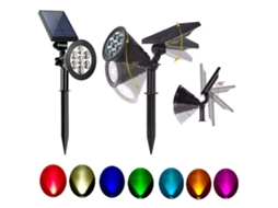 2026 lâmpada Solar Externa 7leds com Controle de Luz e 3 Níveis de Brilho Ip55