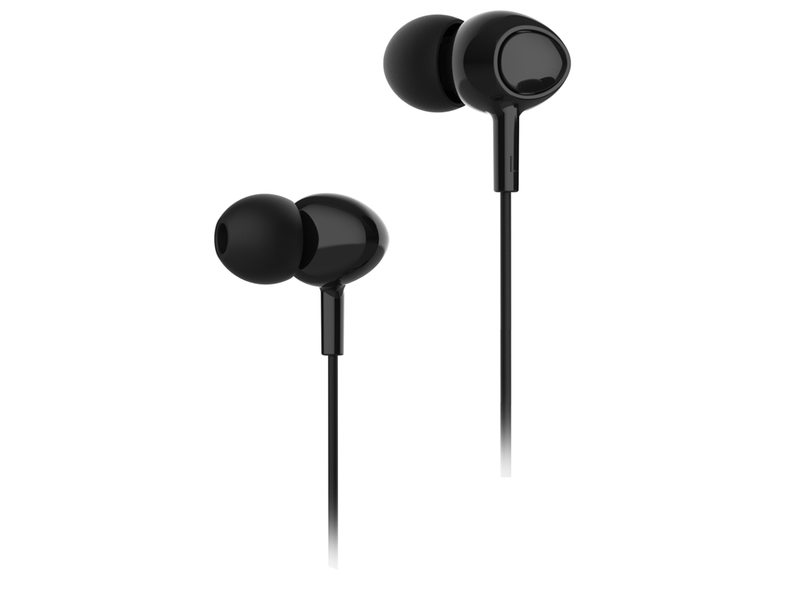 AURICULAR GOODIS TYPE-C + MICROF. PRETO (Outlet Caixa Aberta)