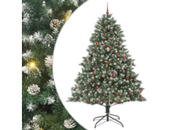 Árvore De Natal Artificial Pré Iluminada Vidaxl Verde Pvc (160 X 160 X 240 Cm)