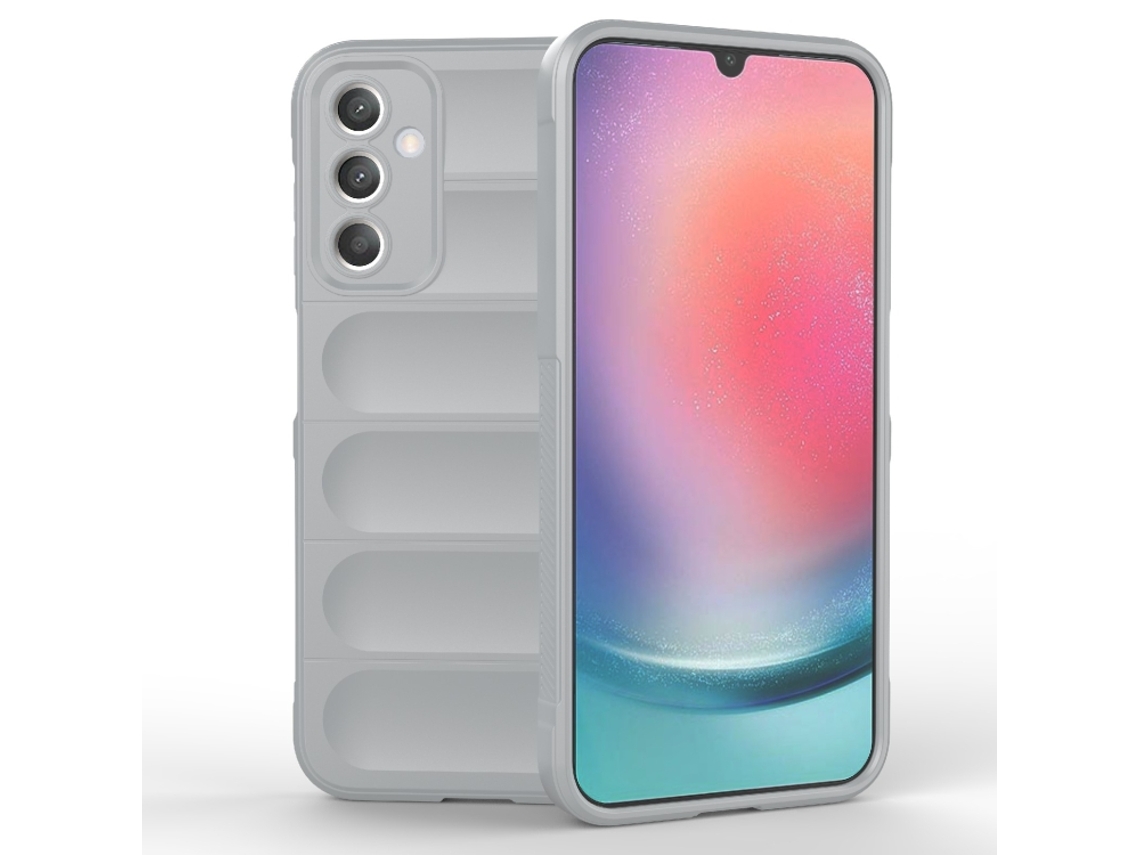 Capa Halinuia Para Samsung Galaxy A25 5g Magic Shield Tpu Flanela Cinza (proteção Integral, Interior Em Flanela)