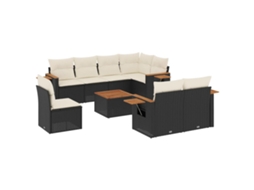 Garden Sofa Set, Garden Sofa Sets Vidaxl Preto Rattan / Vime (n/a)