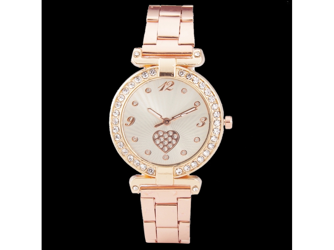 Reloj De Cuarzo Unisex Con Correa De Acero Zhoulianfa Dial Casual Oro Rosa