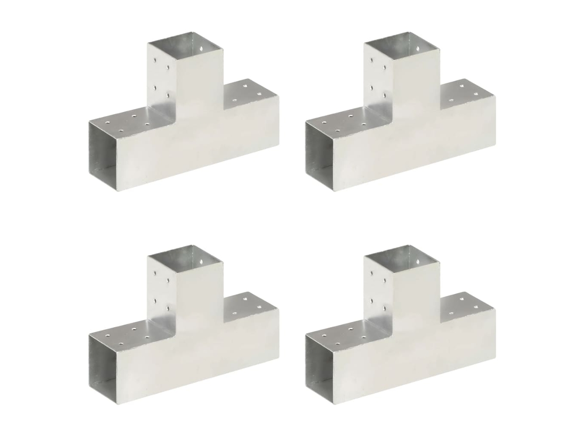 Post Connector, Post Connectors Vidaxl Prateado Metal (81 X 81 Mm)