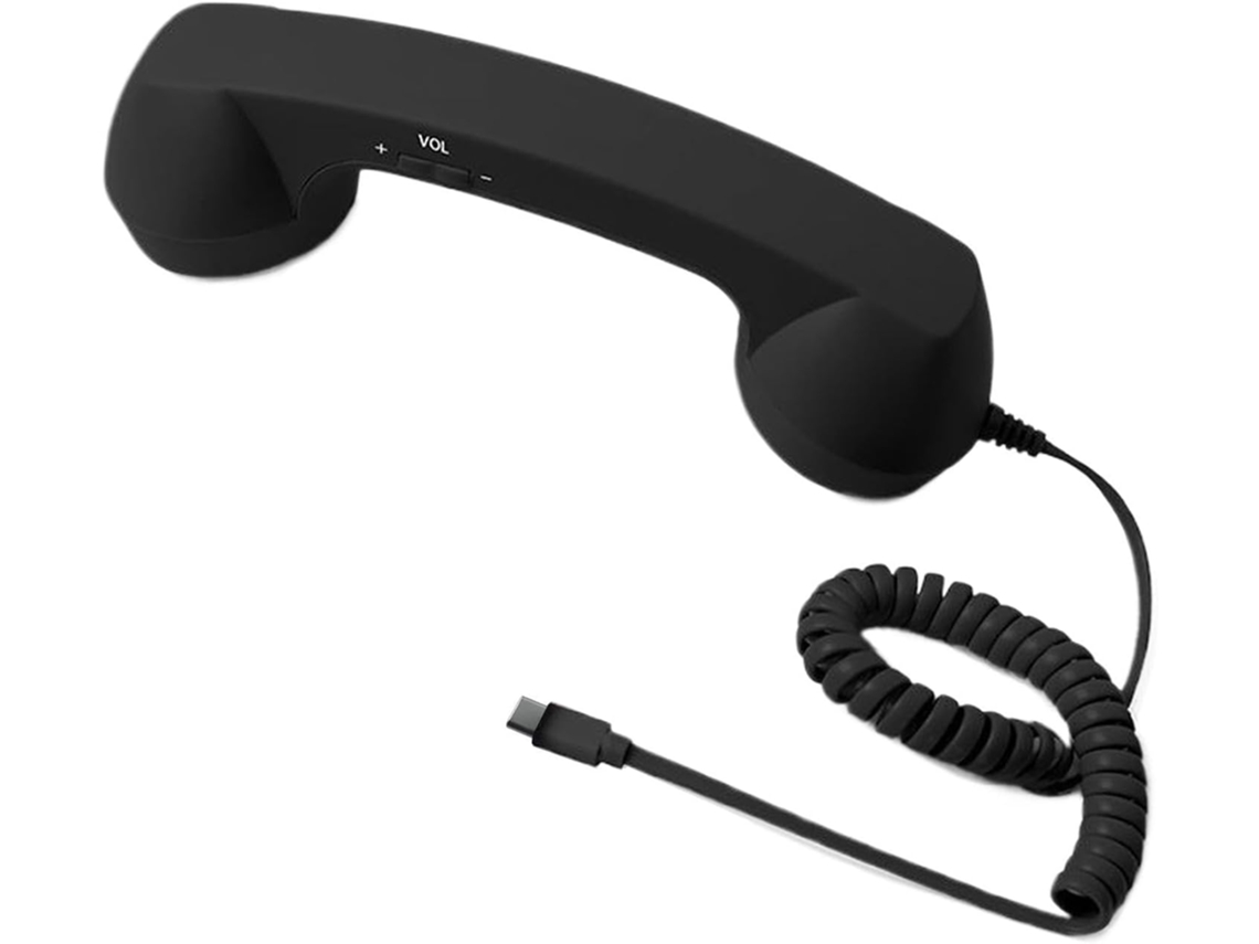 Telefone Retrô Usb-c Com Viva-voz E Microfone Embutido