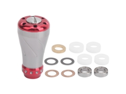 Manopla de Metal para Molinete de Pesca S/d Vermelha