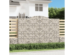 Vidaxl Cestos Gabião Arqueados 5pcs 300x50x200/220cm Ferro Galvanizado