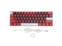 Teclado Gamer Sem Fio RGB 61 Teclas Switch Vermelho Efeitos de Luz Múltiplos