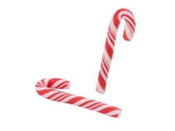 Rebe 100 Peças Mini Canas Doces de Natal Vermelhas e Brancas Feitas À Mão para Decoração de Casa em Argila Plástica Rojo Blanco