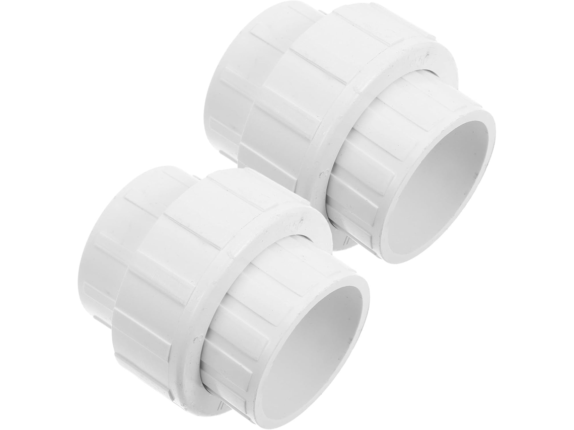 Conjunto De 2 Peças Conexões Tubos Pvc Branco Com Anel Vedação Em