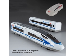 (versão 2 Com Controle Remoto, Azul) Modelo De Trem De Alta Velocidade Em Escala 11:60, Com Luzes E Efeitos Sonoros, Feito De Metal.