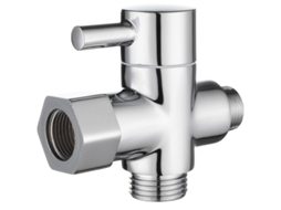 Válvula Divertida 3 Vias De Latão Linjou 3/8''-1/2'' Adaptador T Para Bidet Wc Banheiro Cromado