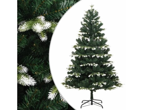Árvore De Natal Artificial Articulada Com Flocos De Neve 150 cm VIDAXL