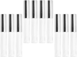 10 Tubos Circulares De Plástico Vazios De 10 Ml, Leves E Portáteis.