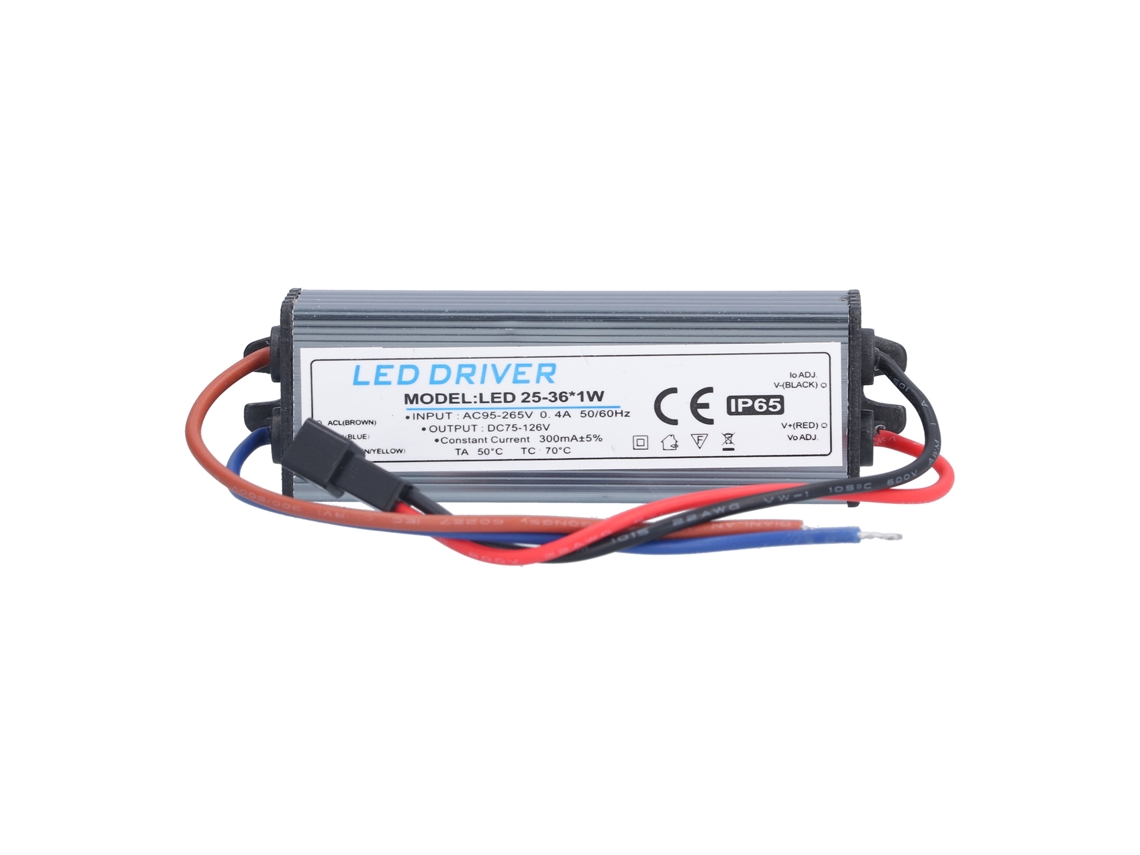 Driver de Led, Transformador, Fonte de Alimentação para Lâmpadas Diy, Ac95‑265v, Dc75‑126v, 25‑36x1w CHABERLU