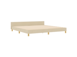 Estrutura De Cama Creme Elegante Vidaxl Creme Fabric (200x200 Cm)