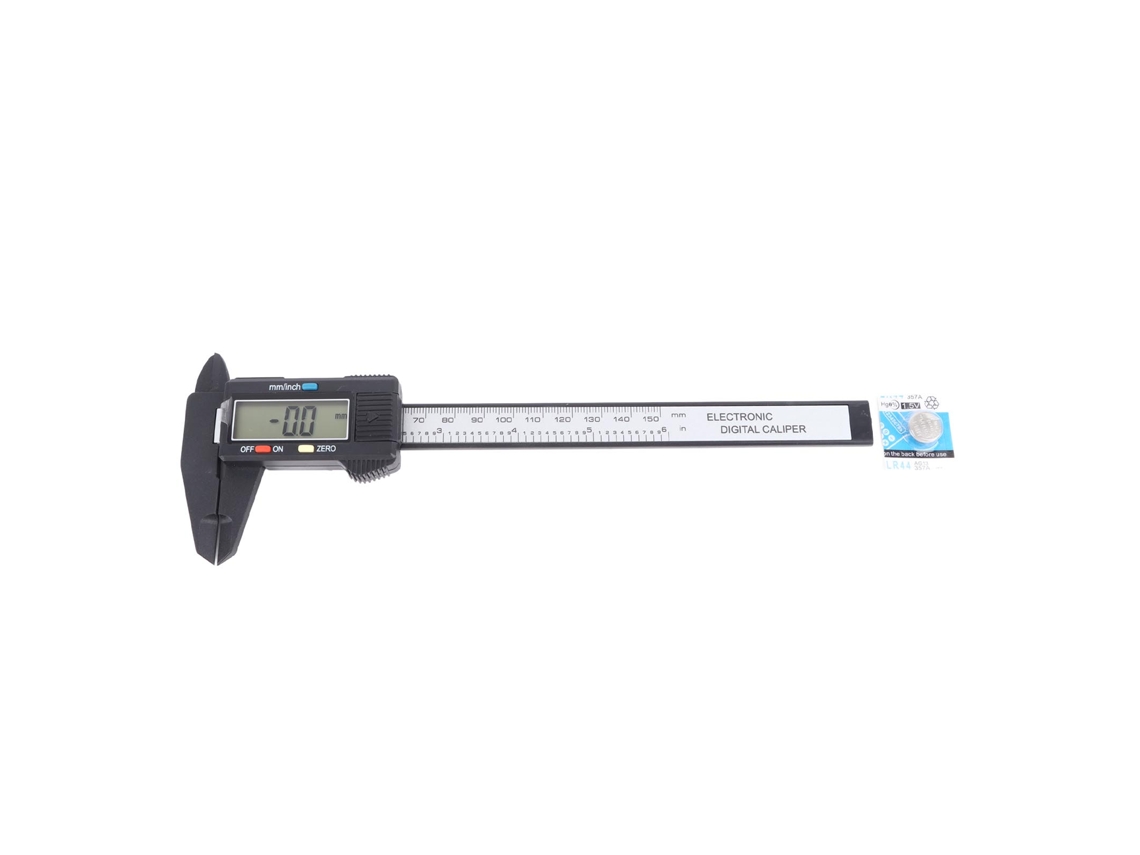 Ferramenta De Medição Pé De Rei Digital Eletrônico Com Haste Telescópica 150mm 0.1mm Plástico