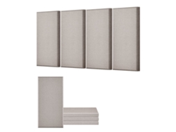Conjunto De Painéis Acústicos Auto Adesivos 600x300mm Fibra De Vidro Camelo Tekmaquinas