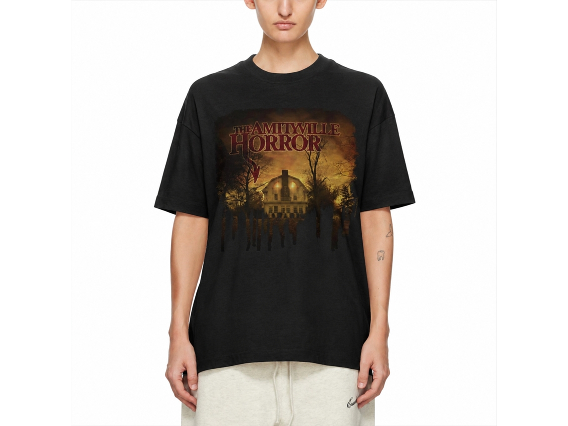 Rockinstone Amityville Horror Movie House Black Adult T-shirt Size:xxxl