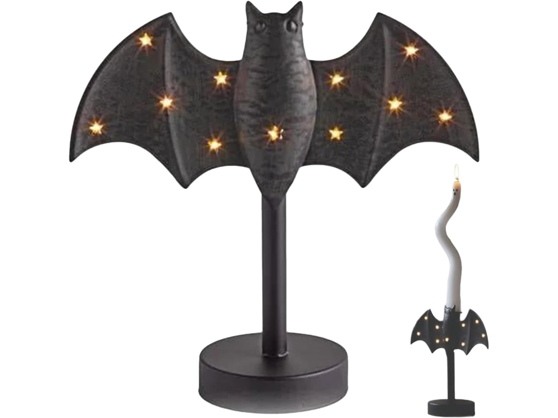 Castiçal Gótico Em Forma De Morcego, Com Luz Led, Para Decoração