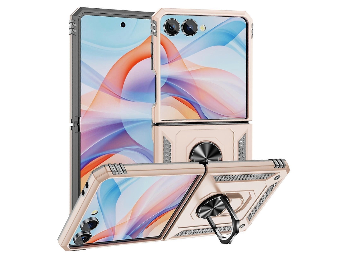 Capa De Celular À Prova De Choque Em Tpu + Pc Com Suporte Para Samsung Galaxy Z Flip7 5g