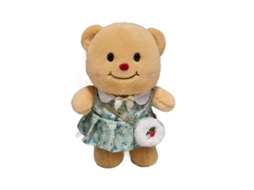 Urso de Pelúcia com Vestido Roxo Brinquedo de Pelúcia Macio para Abraçar CHABERLU