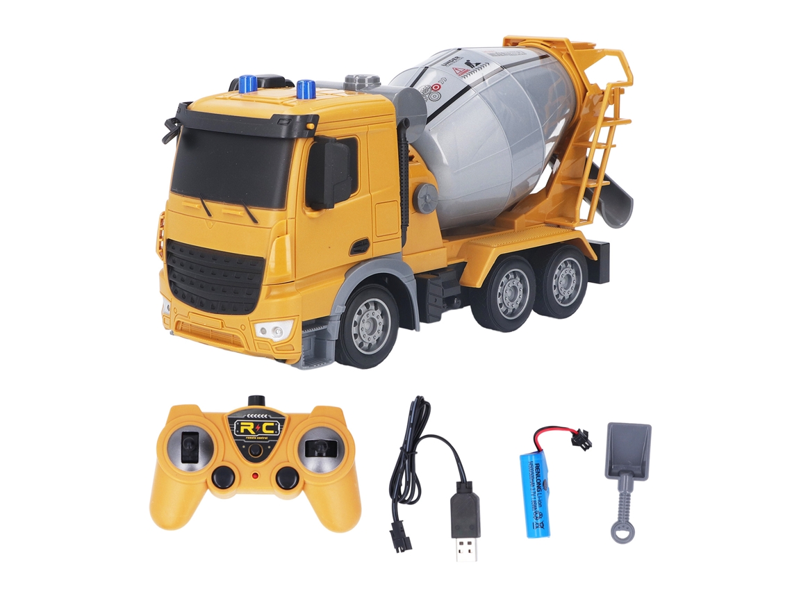 Ats camión de Cemento a Control Remoto 2.4ghz 6 Ruedas Rc Juguete de Construcción para Niños