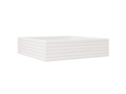 Garden Planter, Garden Planters Vidaxl Branco Madeira De Pinho (90 X 90 X 23 Cm)