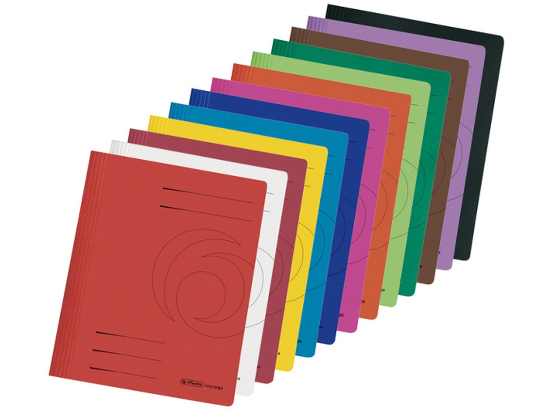 Pasta HERLITZ Easy Orga Papelão Pardo Vermelho