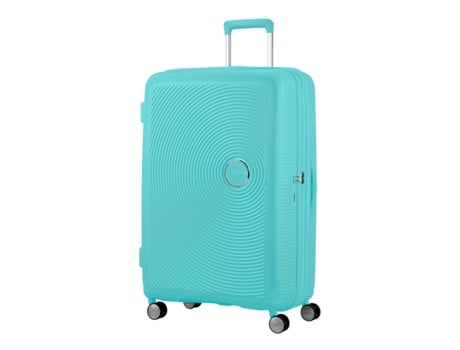 Mala De Viagem AMERICA TOUSRISTER Soundbox (Grande - 77Cm - Expansível - 4 Rodas - 4,2 Kg) Azul Piscina