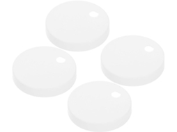 Kallory Conjunto De 4-tampas Fuso Assento Sanitário Em Plástico Branco, 55mm, Pvc, Decorativas, Banheiro