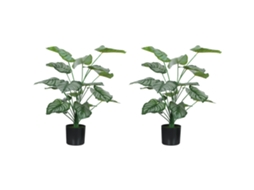 Plantas Artificiais Decorativas 65cm com Vaso e Folhas Verdes para Interior BTFORUS