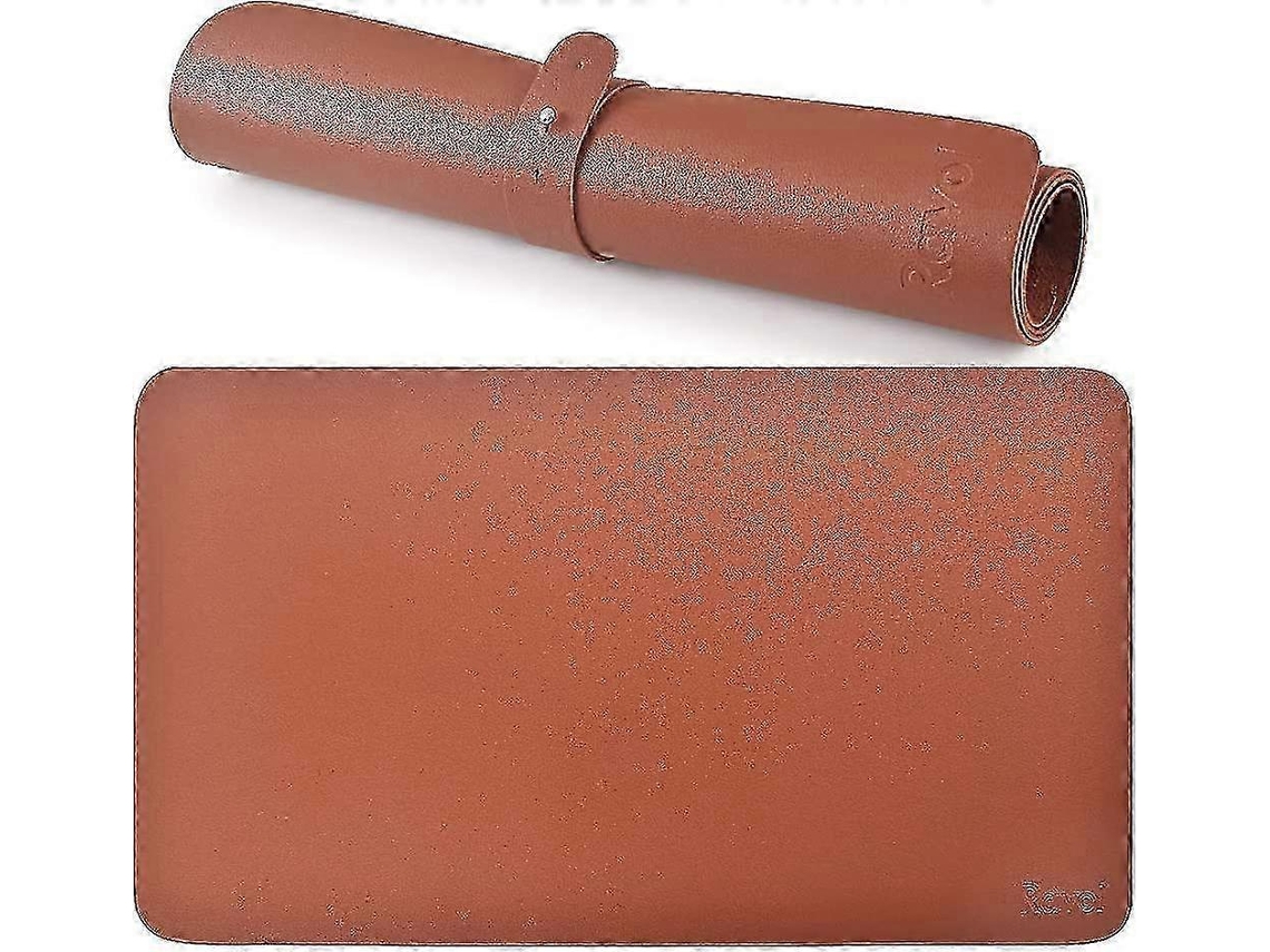 Tapete De Rato Em Couro Sintético, Tapete De Rato Em Pu Para Escritório E Casa 60x30cm Olysi Shop (castanho, 1 Unidade)