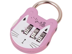 Cadeado Para Bagagem Em Formato De Gato Desenho Animado Malas, Mochilas E Bolsas Com 2 Chaves Pe