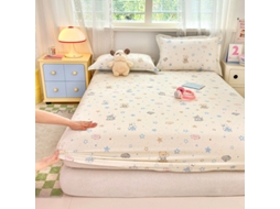 Capa de Colchão, Lençol de Baixo Estampado em Puro Algodão, Ideal para Quarto Infantil, Estampa de Estrelas, 200x220cm PANOONA