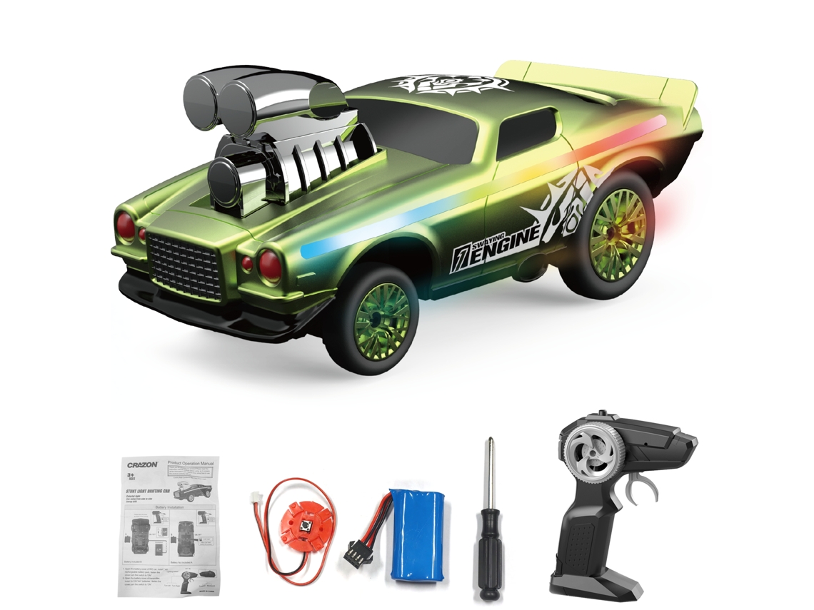 Carro De Derrapagem Controle Remoto 2.4ghz Com Efeito De Balanço E Luzes Led Presente De Natal Aniversário Para Meninos Meninas