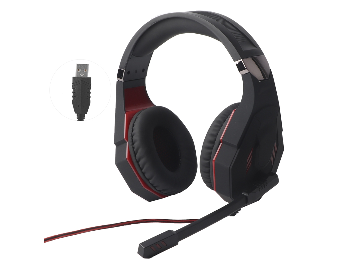 Fone De Ouvido Gamer Com Fio Sobre-orelha Usb Com Microfone Para Acessório De Computador Pc
