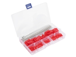 Kit De Conectores Elétricos Laxiscreed Syp Isolados Em Plástico Vermelho Para Instalação Segura