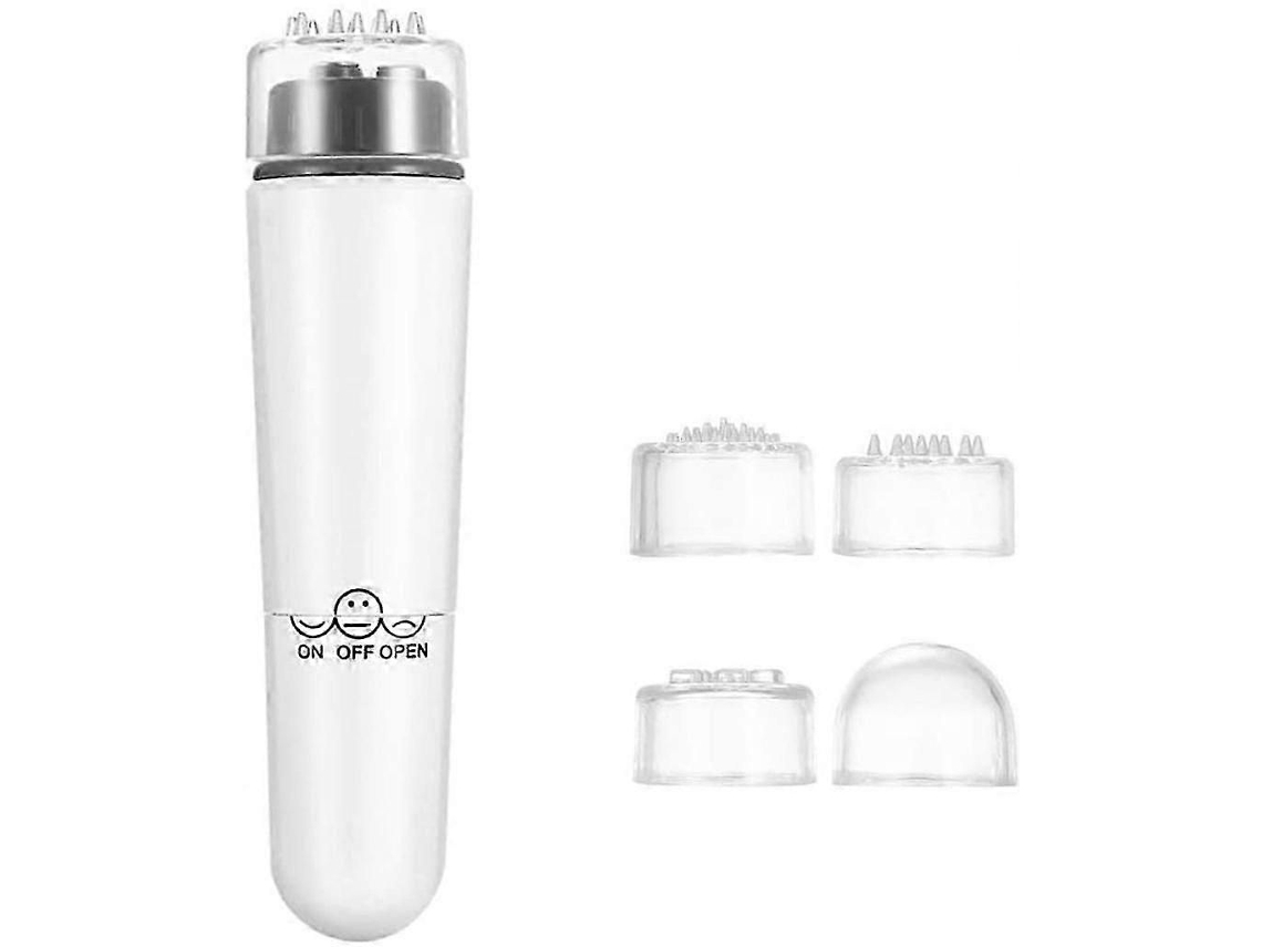 Mini Massageador Facial Elétrico 4 em 1 com Acupressão para Alívio da Dor 2026 GOKOCO (branco)