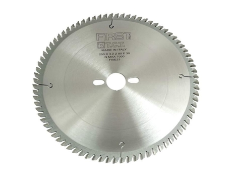 Lâmina de Serra Circular Hm D. 250 X Al. 30 X Th. 3,2/2,2 Mm X Z80 Alt para Madeira Gamma I  FIRST ITALIA