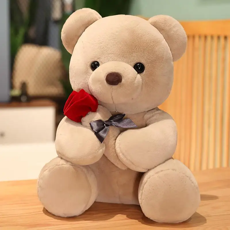 (marrom, 25cm) Lindo Urso De Pelúcia Rosa