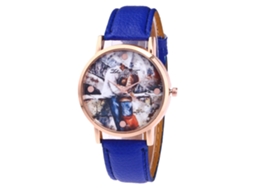 Reloj De Pulsera De Cuarzo Para Mujer Hombre Estudiante Zhoulianfa F-397a Azul