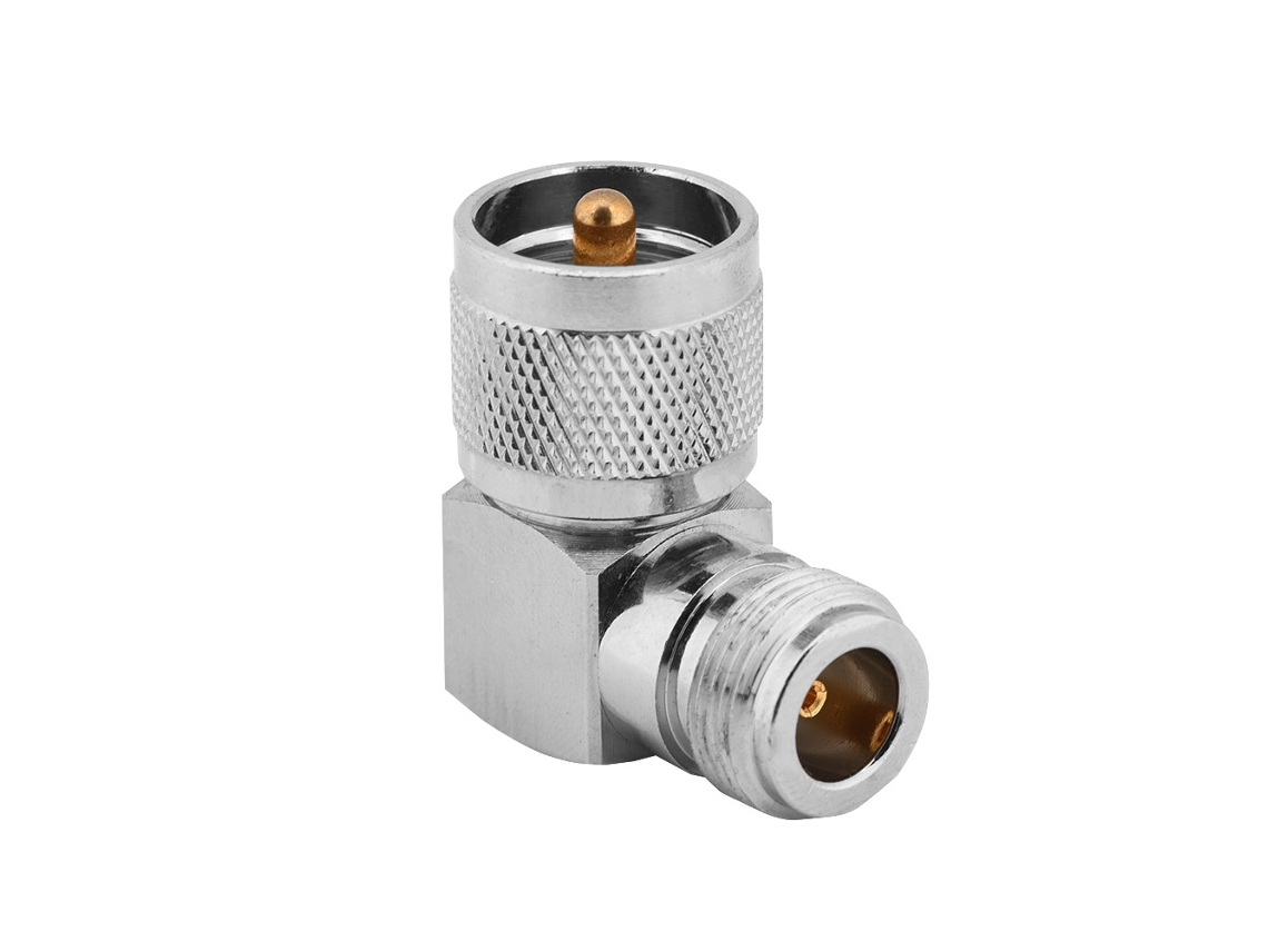 Conector Rf Com Plug Macho N E Jack Fêmea N Em Ângulo Retto
