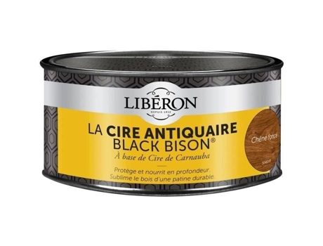Pasta De Cera Para Antiquários Black Bison Carvalho Escuro 500 Ml Liberon