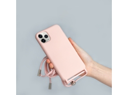Capa De Borracha Para Smartphone Qu-crossbody, Colar Com Concha De Tpu, Capa Para Celular Compatível Com Iphone 14, 13, 12, 11 Pro Max, Cordão Para Ce