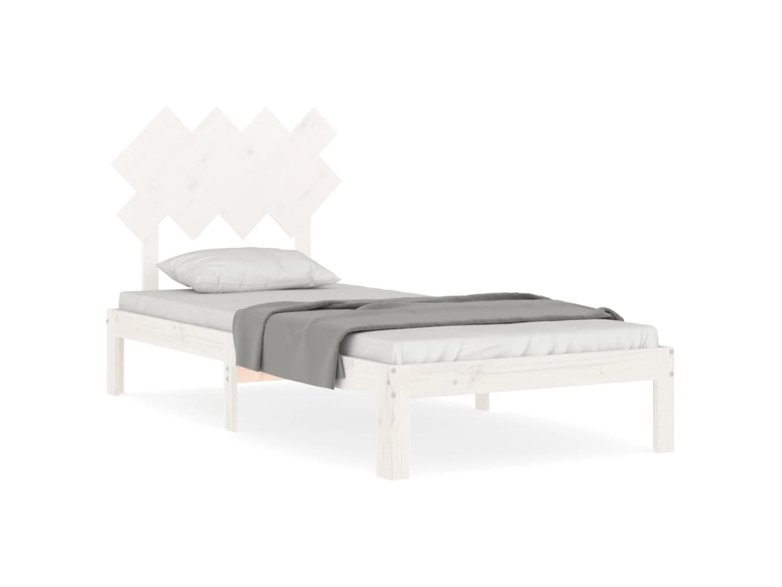Bed Frame, Bed Frames Vidaxl Branco Madeira De Pinho (90 X 200 Cm)