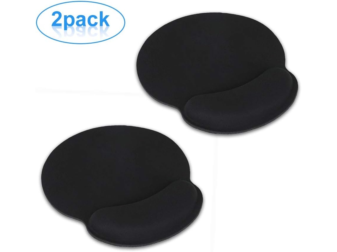 VYLARA Mouse Pad Com Base Antiderrapante Para Toque Ergonômico, Suporte Para Pulso Em Gel De Espuma Viscoelástica Para Jogos E Uso No Escritório, 2 Peças