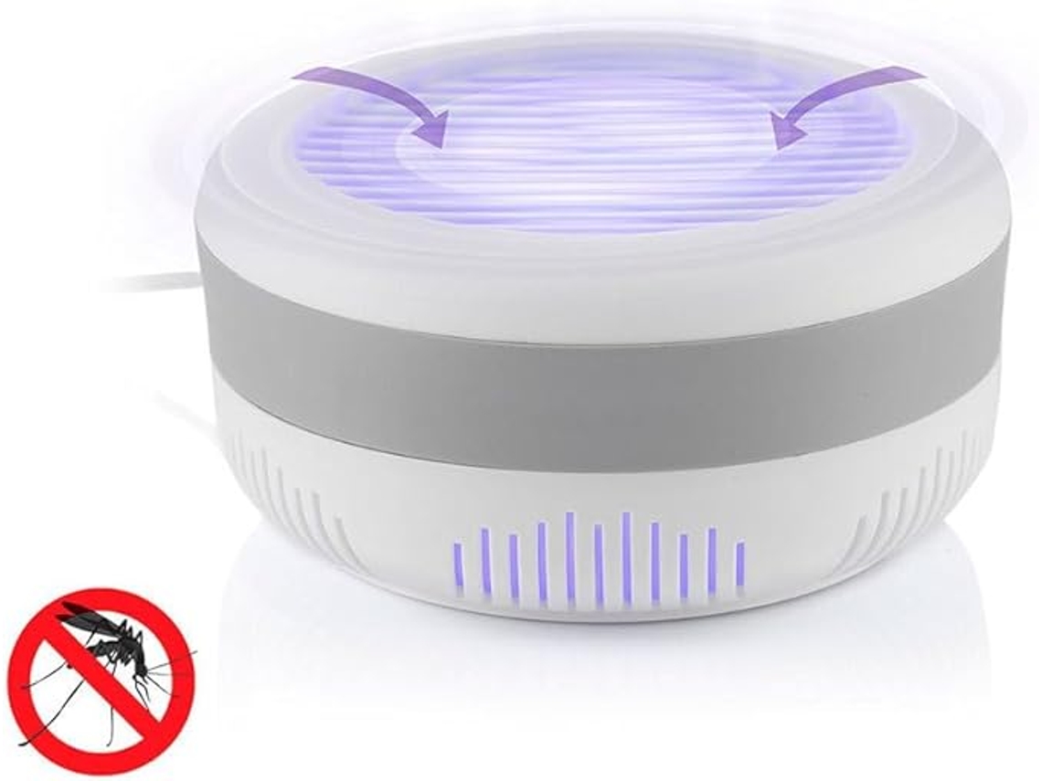 Lâmpada elétrica Mata Mosquitos LED UV portátil com suporte de parede BRILVIBERA