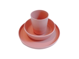 Conjunto De Louça De Bambu Para Presente 100 Vegetal Livre De Plástico E Bpa - Argila SUNNY SPACES