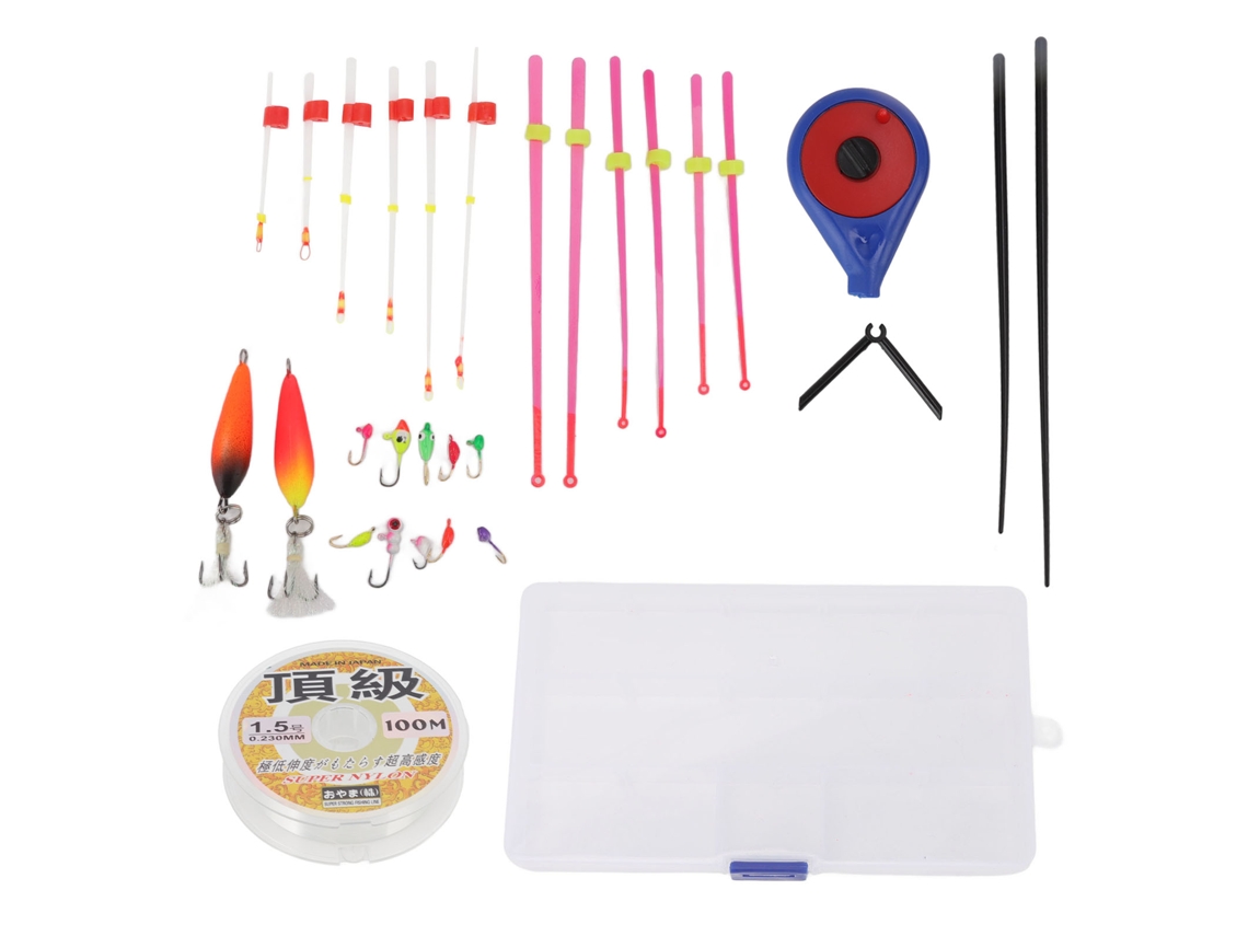 Combo Vara de Pesca no Gelo Mínimo Portátil Azul
