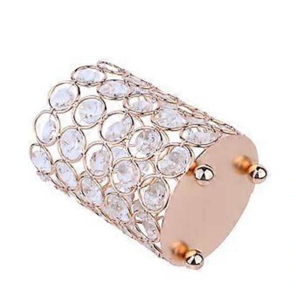 |nt| Castiçal elegante com enfeites de ferro, suporte para canetas de vidro, decoração para casa, dourado, 12,6 x 8,5 x 8,5 cm, porta escova de madeira
